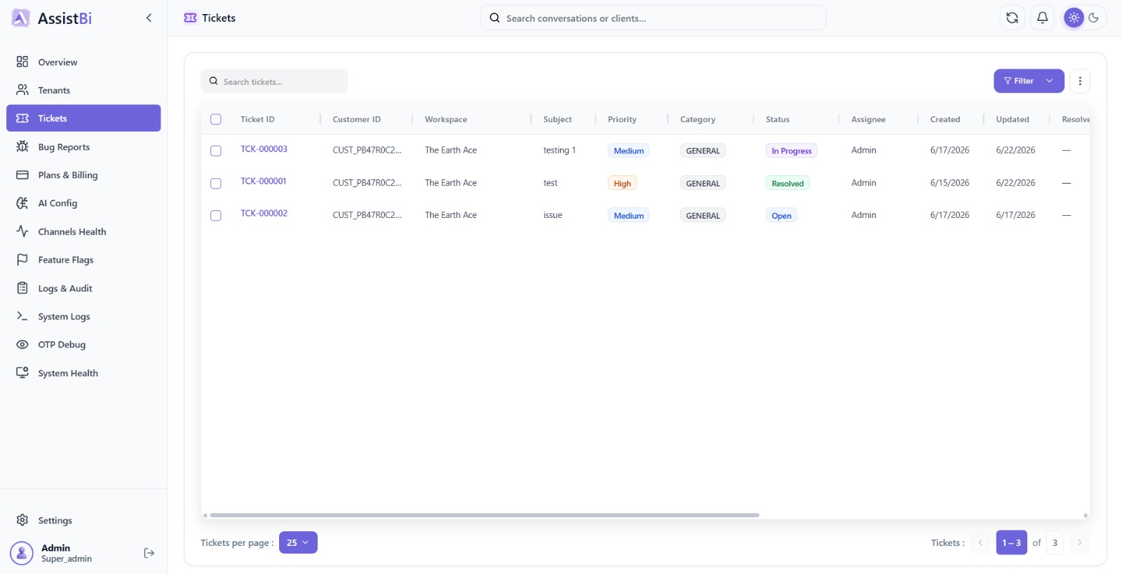 Admin Dashboard